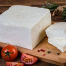 Fresh Sibiu Telemea cheese made from sheep's milk, produced by Asociatia Producatorilor de Telemea de Sibiu, shown in the image.
