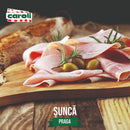 Felii de șuncă Praga Caroli, produs românesc din carne pentru mese reci