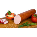 Delumani homemade chicken breast liverwurst, sliced mezeluri with fresh chicken breast, ideal for sandwiches or snacks.